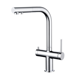 KIBI KFF502CH Circular 2-in-1 Water Filter Kitchen Pull Out Faucet