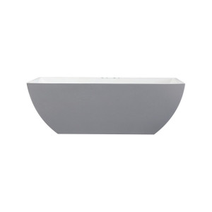Kube KFST2159 Contemporanea 59 Inch Acrylic Free Standing Bathtub In White