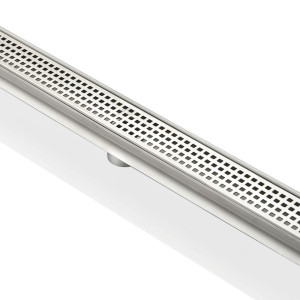 Kube KLD28PIXEL 27.5 Inch Linear Drain With Pixel Grate In Satin Polished