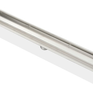 KubeBath KLD48TILE Bathroom Linear Drain In Satin Polished With Tile Grate