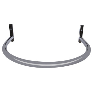 Whitehaus LUA4-C Polished Chrome Rounded Bathroom Sink Front Towel Bar