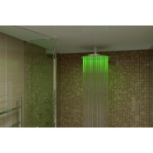 Aquatica MCRD-400 Sparkle Ceiling Mounted Bathroom Shower Head In Chrome