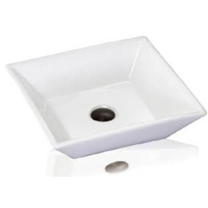 Lenova PAC-07 Square White Porcelain Sink Above Counter 16 1/2 X 16 1/2