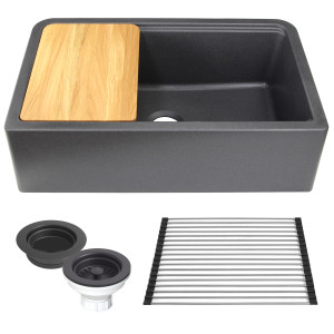 Nantucket PR3320-APS 33-inch Reversible Granite Composite Apron Sink + Accessory