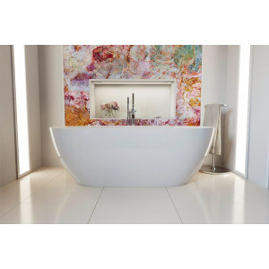 Aquatica PS014E Gloria 2 Free Standing Acrylic Bathroom Bathtub In White