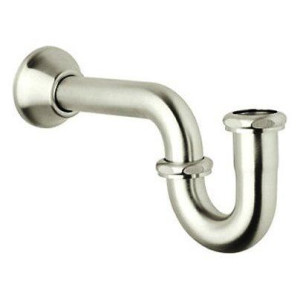 Rohl RPT114PN Traditional Style Extended Decorative P-Trap with Bell Flange