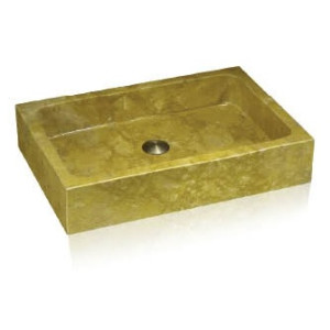 Lenova SAC02 Marble Rectangle Single Bowl Stone Sink Above Counter 24 X 16