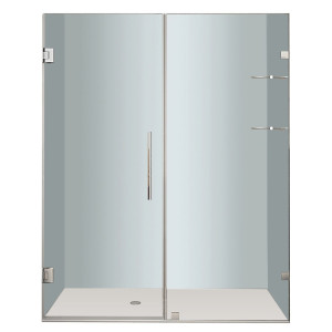 Aston Global SDR990-..-49-10 Nautis GS Hinged Shower Door w/ Glass Shelves