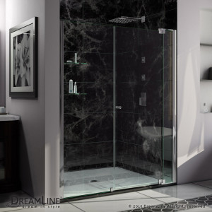 DreamLine SHDR-4265728-01 Allure Chrome Frameless Pivot Clear Glass Shower Door
