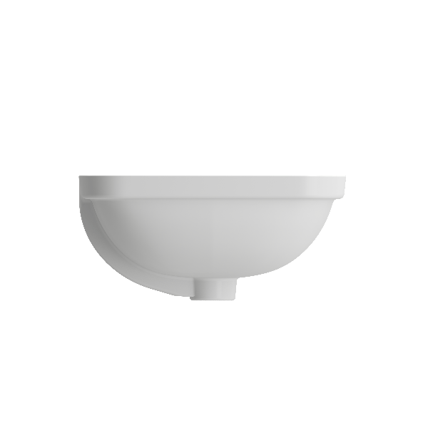 BOCCHI 1006-XXX-0125 Scala Undermount Sink Fireclay 21.75 Inch with Overflow