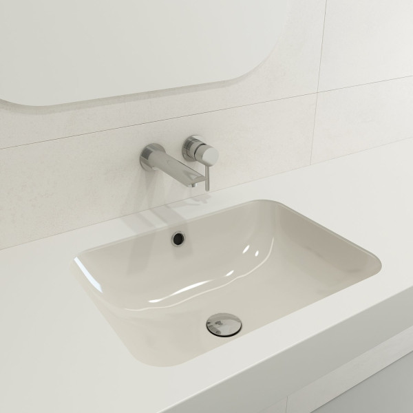 BOCCHI 1006-XXX-0125 Scala Undermount Sink Fireclay 21.75 Inch with Overflow