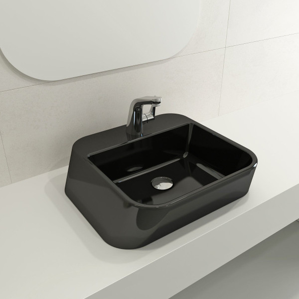 BOCCHI 1074-XXX-0126 Firenze Unique vessel sink with single hole faucet setting