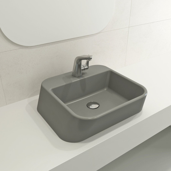 BOCCHI 1074-XXX-0126 Firenze Unique vessel sink with single hole faucet setting