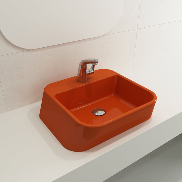BOCCHI 1074-XXX-0126 Firenze Unique vessel sink with single hole faucet setting