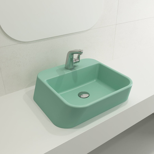 BOCCHI 1074-XXX-0126 Firenze Unique vessel sink with single hole faucet setting