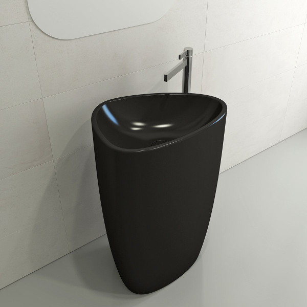 BOCCHI 1075-XXX-0125 Etna Monoblock Fireclay Pedestal Sink 