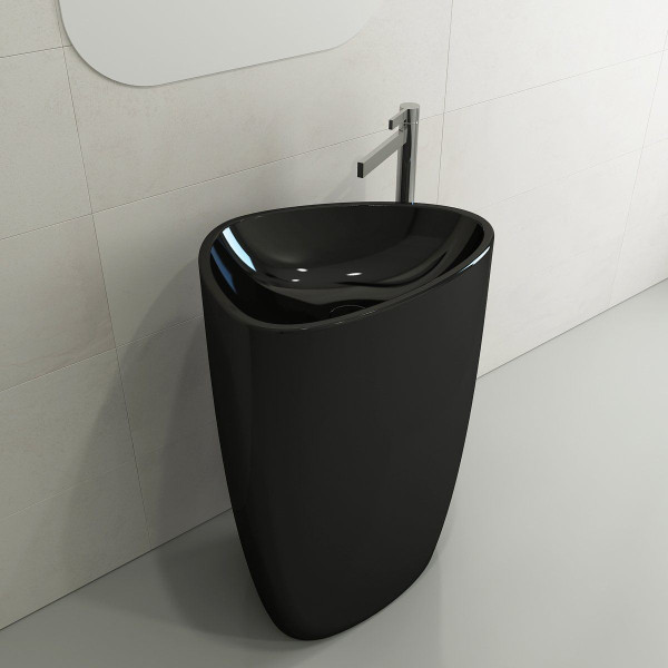 BOCCHI 1075-XXX-0125 Etna Monoblock Fireclay Pedestal Sink 