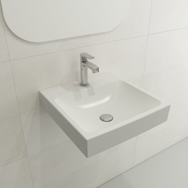 BOCCHI 1076-XXX-0126 Scala Arch 19 Inch 1-Hole Wall-Mounted Fireclay Sink