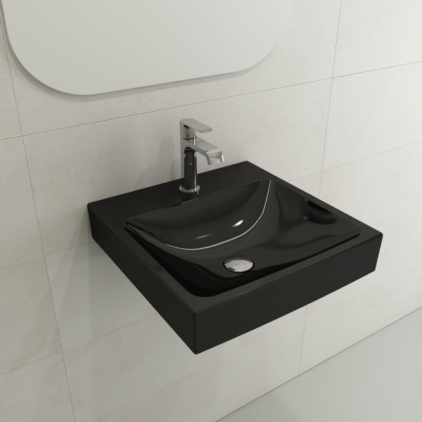 BOCCHI 1076-XXX-0126 Scala Arch 19 Inch 1-Hole Wall-Mounted Fireclay Sink