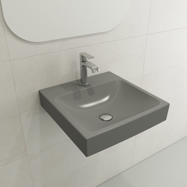 BOCCHI 1076-XXX-0126 Scala Arch 19 Inch 1-Hole Wall-Mounted Fireclay Sink