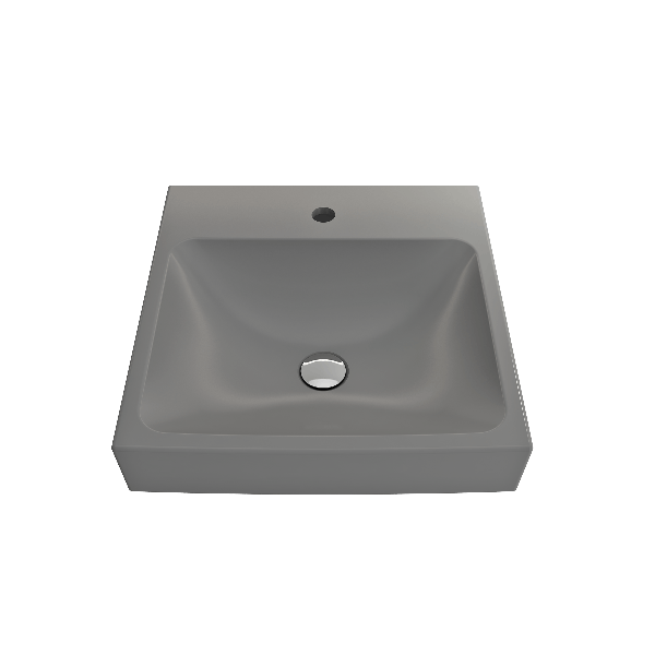 BOCCHI 1076-XXX-0126 Scala Arch 19 Inch 1-Hole Wall-Mounted Fireclay Sink