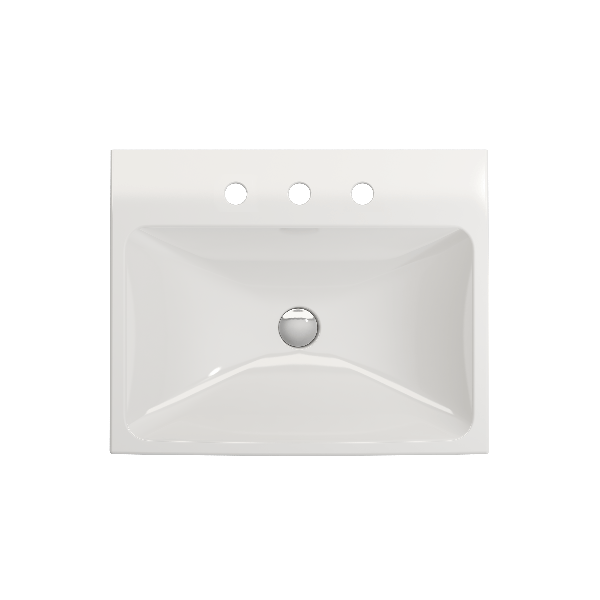 BOCCHI 1077-XXX-0127 Scala Arch 23.75 Inch 3-Hole Wall-Mounted Fireclay Sink