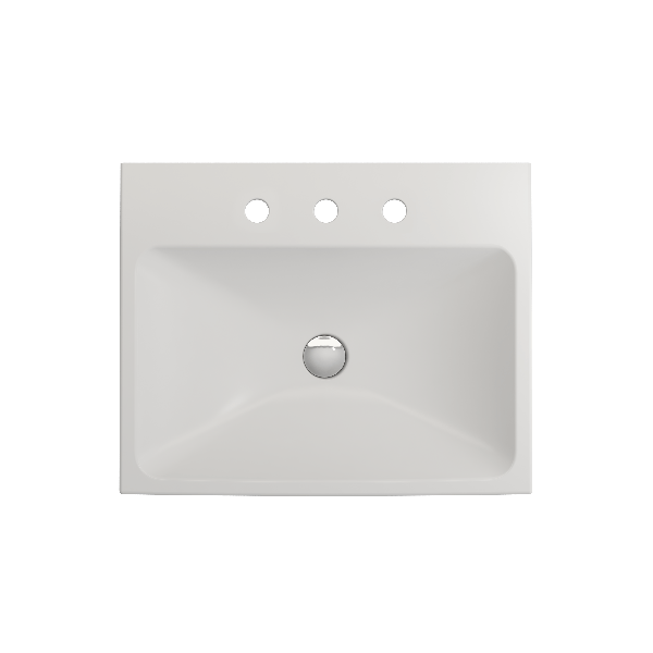 BOCCHI 1077-XXX-0127 Scala Arch 23.75 Inch 3-Hole Wall-Mounted Fireclay Sink