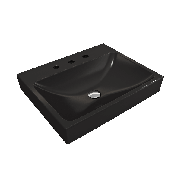 BOCCHI 1077-XXX-0127 Scala Arch 23.75 Inch 3-Hole Wall-Mounted Fireclay Sink