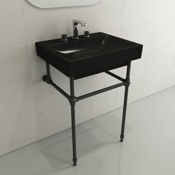 BOCCHI 1077-XXX-0127 Scala Arch 23.75 Inch 3-Hole Wall-Mounted Fireclay Sink