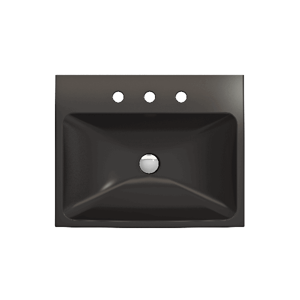 BOCCHI 1077-XXX-0127 Scala Arch 23.75 Inch 3-Hole Wall-Mounted Fireclay Sink