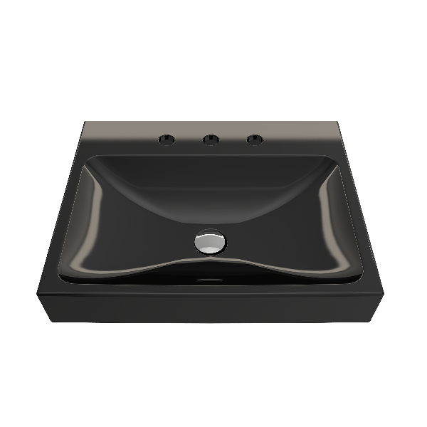 BOCCHI 1077-XXX-0127 Scala Arch 23.75 Inch 3-Hole Wall-Mounted Fireclay Sink