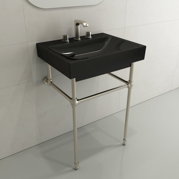 BOCCHI 1077-XXX-0127 Scala Arch 23.75 Inch 3-Hole Wall-Mounted Fireclay Sink