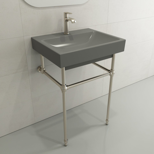 BOCCHI 1077-XXX-0126 Scala Arch 23.75 Inch 1-Hole Wall-Mounted Fireclay Sink