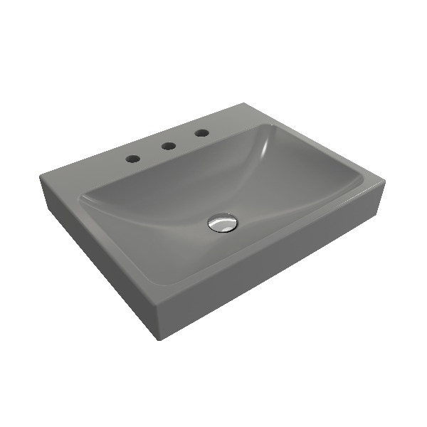 BOCCHI 1077-XXX-0127 Scala Arch 23.75 Inch 3-Hole Wall-Mounted Fireclay Sink