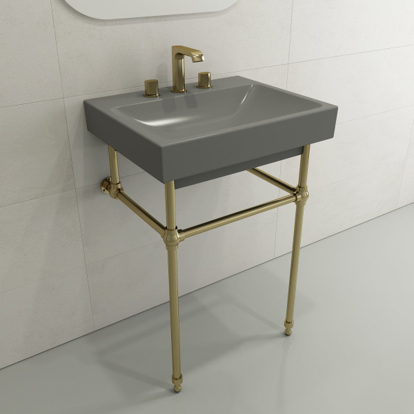 BOCCHI 1077-XXX-0127 Scala Arch 23.75 Inch 3-Hole Wall-Mounted Fireclay Sink