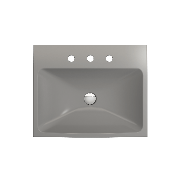 BOCCHI 1077-XXX-0127 Scala Arch 23.75 Inch 3-Hole Wall-Mounted Fireclay Sink