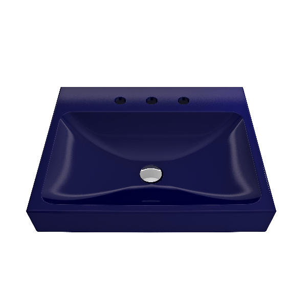 BOCCHI 1077-XXX-0127 Scala Arch 23.75 Inch 3-Hole Wall-Mounted Fireclay Sink