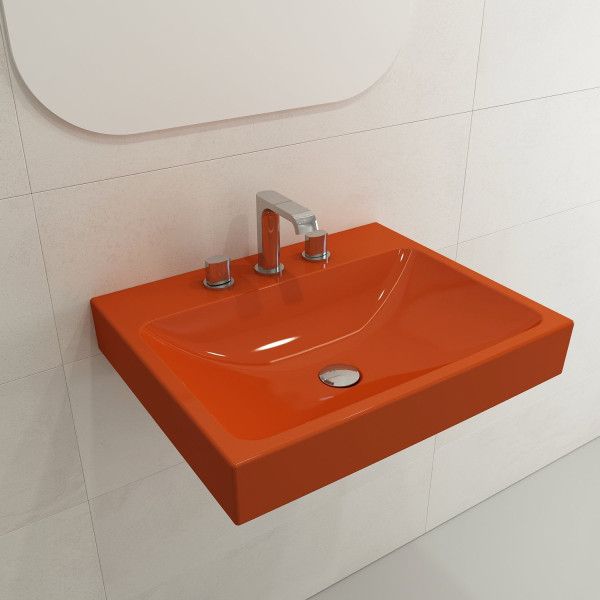 BOCCHI 1077-XXX-0127 Scala Arch 23.75 Inch 3-Hole Wall-Mounted Fireclay Sink