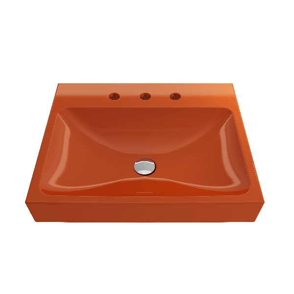 BOCCHI 1077-XXX-0127 Scala Arch 23.75 Inch 3-Hole Wall-Mounted Fireclay Sink