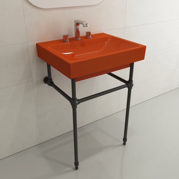 BOCCHI 1077-XXX-0127 Scala Arch 23.75 Inch 3-Hole Wall-Mounted Fireclay Sink