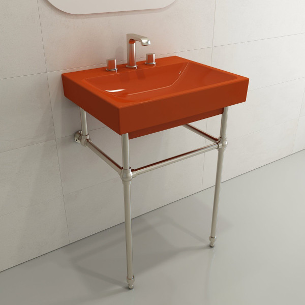 BOCCHI 1077-XXX-0127 Scala Arch 23.75 Inch 3-Hole Wall-Mounted Fireclay Sink