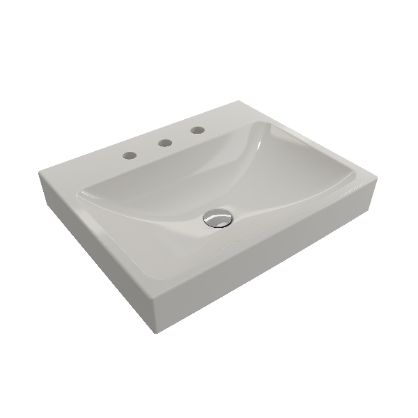 BOCCHI 1077-XXX-0127 Scala Arch 23.75 Inch 3-Hole Wall-Mounted Fireclay Sink