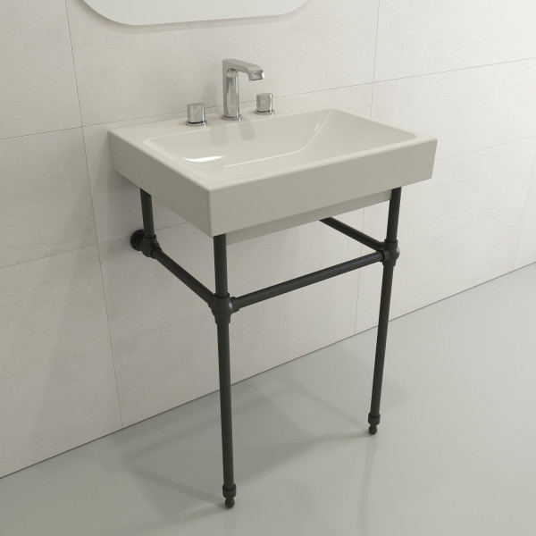 BOCCHI 1077-XXX-0127 Scala Arch 23.75 Inch 3-Hole Wall-Mounted Fireclay Sink