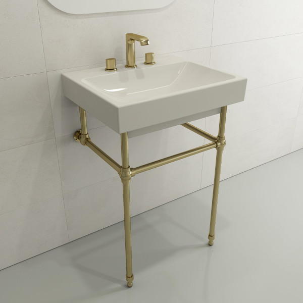 BOCCHI 1077-XXX-0127 Scala Arch 23.75 Inch 3-Hole Wall-Mounted Fireclay Sink