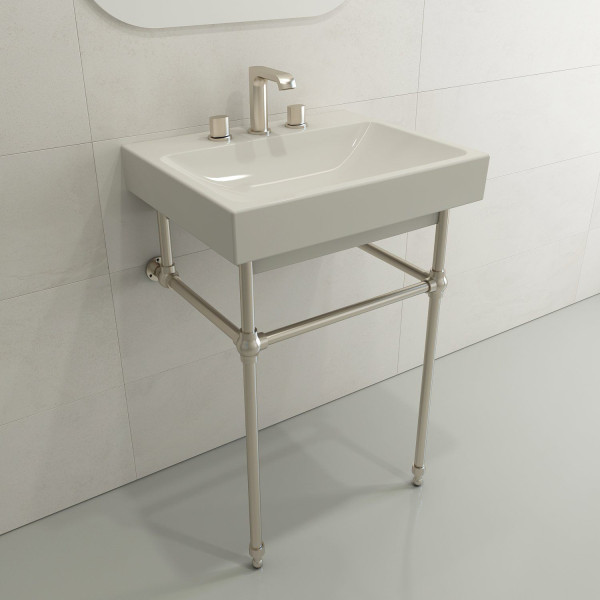 BOCCHI 1077-XXX-0127 Scala Arch 23.75 Inch 3-Hole Wall-Mounted Fireclay Sink