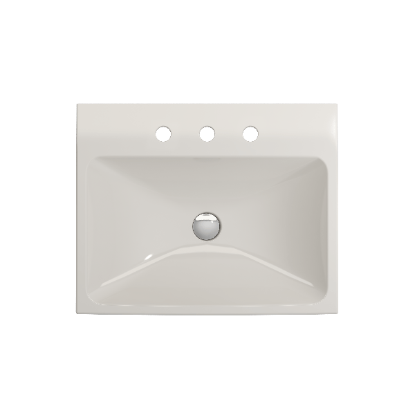 BOCCHI 1077-XXX-0127 Scala Arch 23.75 Inch 3-Hole Wall-Mounted Fireclay Sink