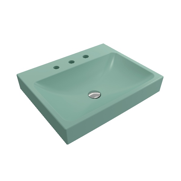 BOCCHI 1077-XXX-0127 Scala Arch 23.75 Inch 3-Hole Wall-Mounted Fireclay Sink