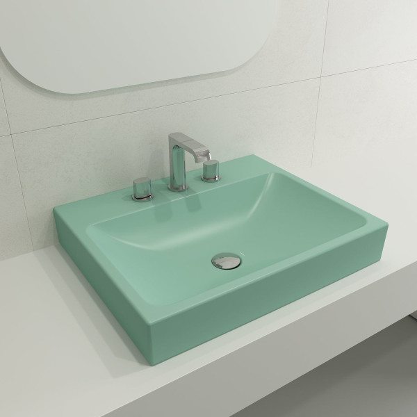 BOCCHI 1077-XXX-0127 Scala Arch 23.75 Inch 3-Hole Wall-Mounted Fireclay Sink