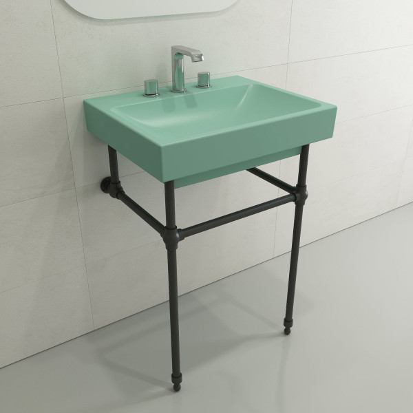 BOCCHI 1077-XXX-0127 Scala Arch 23.75 Inch 3-Hole Wall-Mounted Fireclay Sink