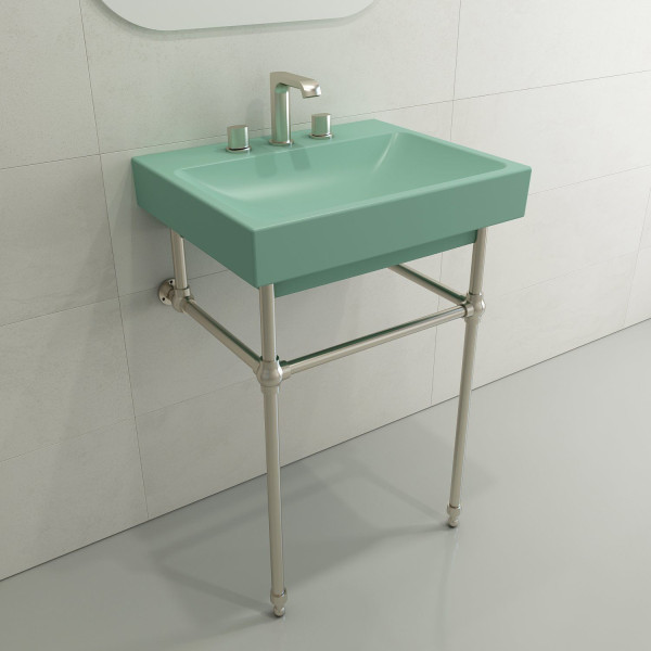 BOCCHI 1077-XXX-0127 Scala Arch 23.75 Inch 3-Hole Wall-Mounted Fireclay Sink